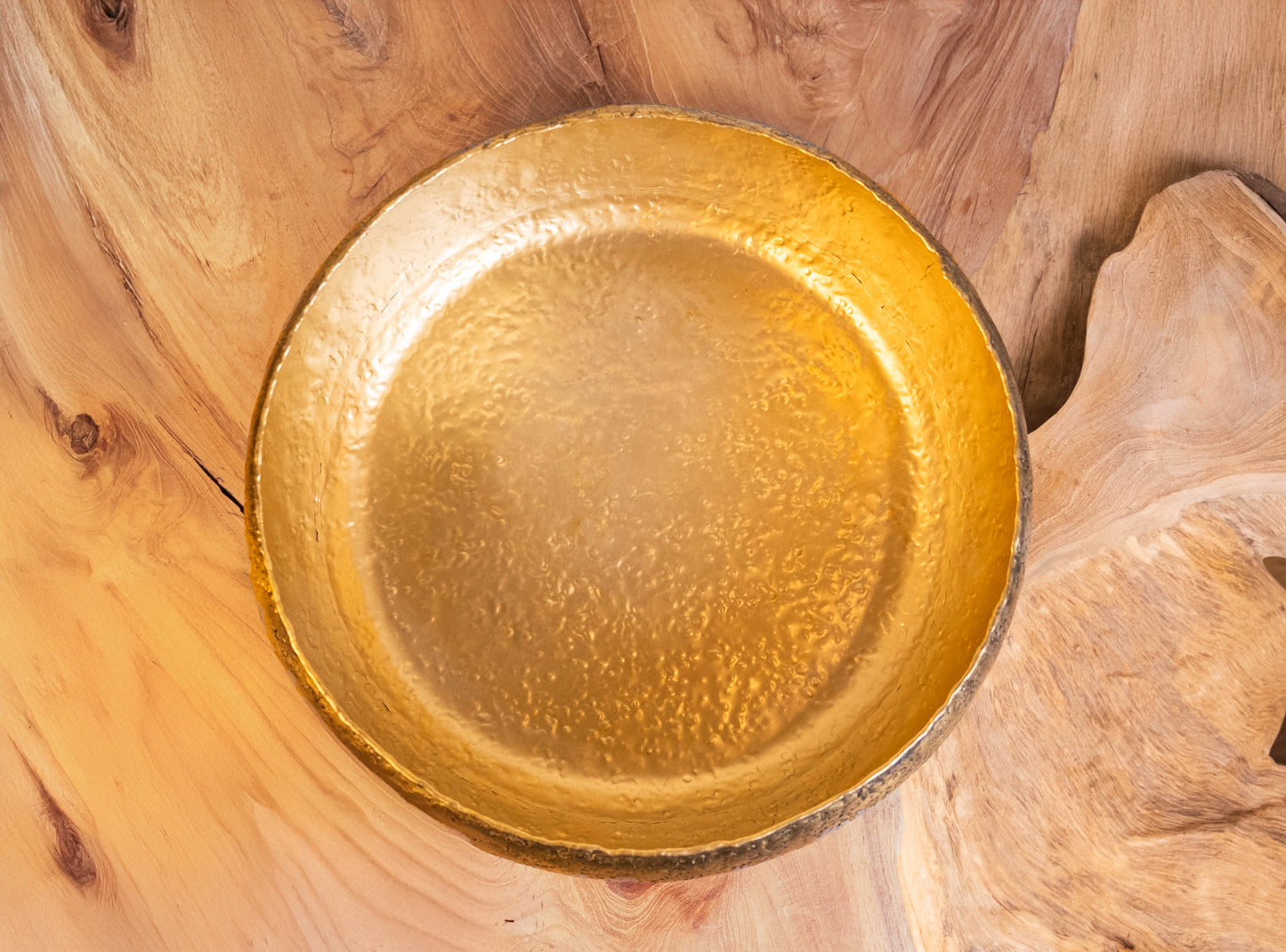 Big Sur Handcrafted Gold Textured Bowl