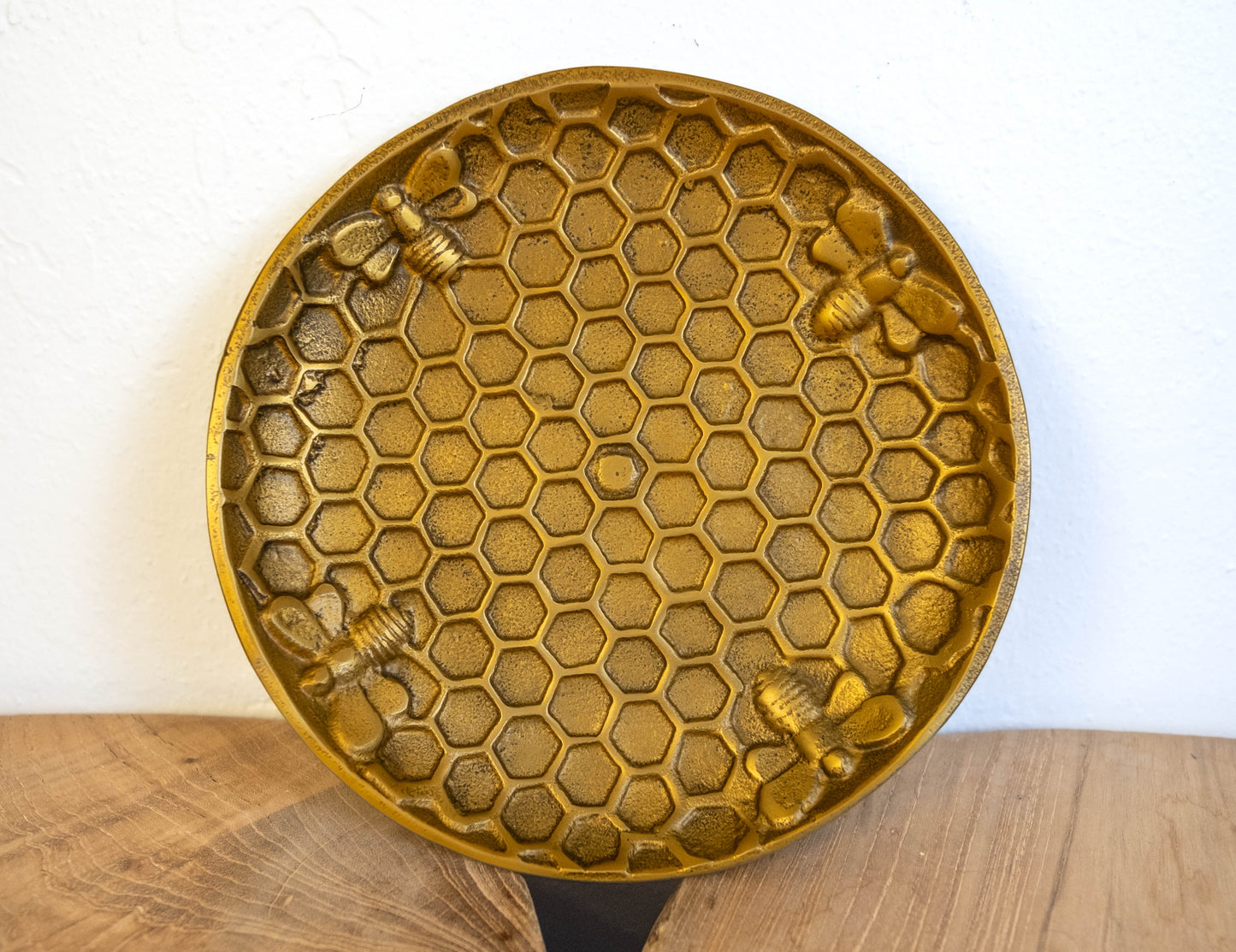 Sonoma Handcrafted Gold Honeycomb Decorative Plate