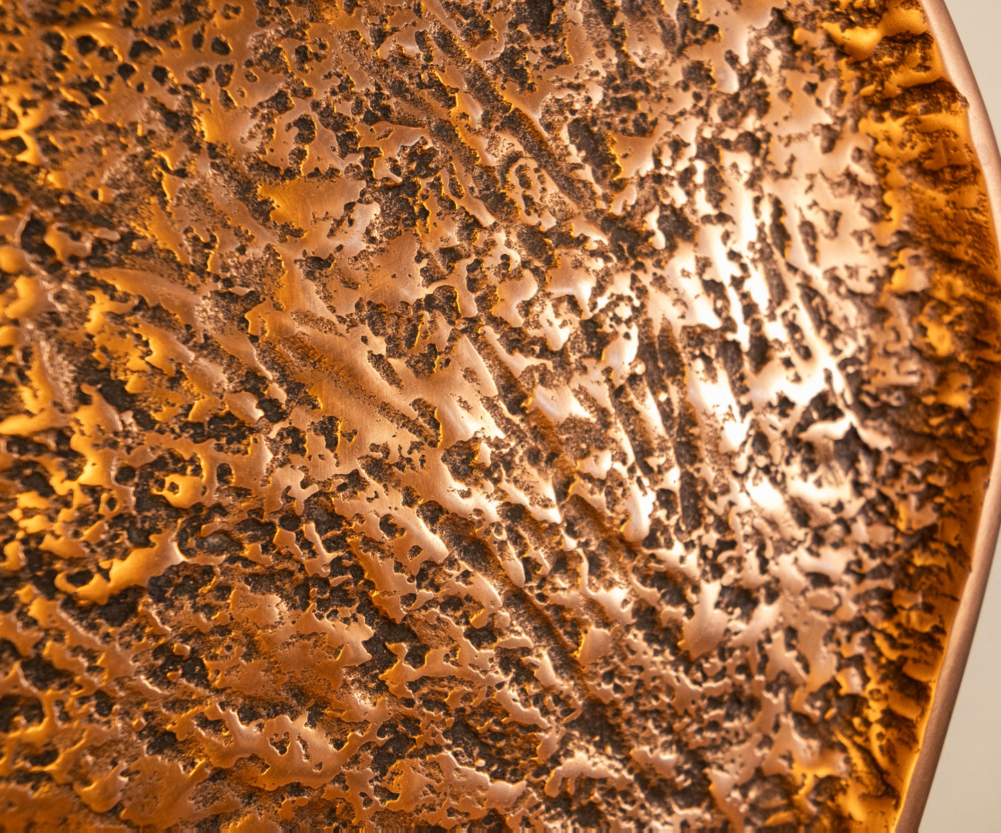 Yosemite Handcrafted Textured Copper Large Decorative Plate