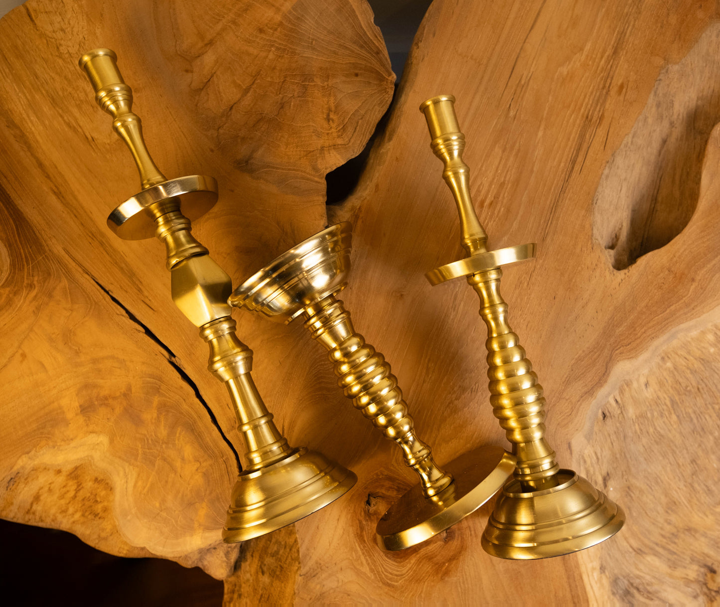 Antique Gold candle holder