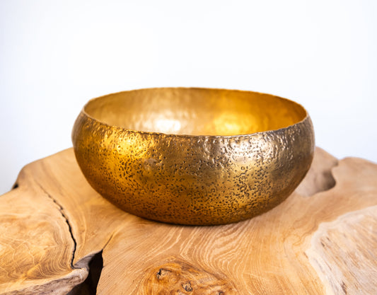Big Sur Handcrafted Gold Textured Bowl