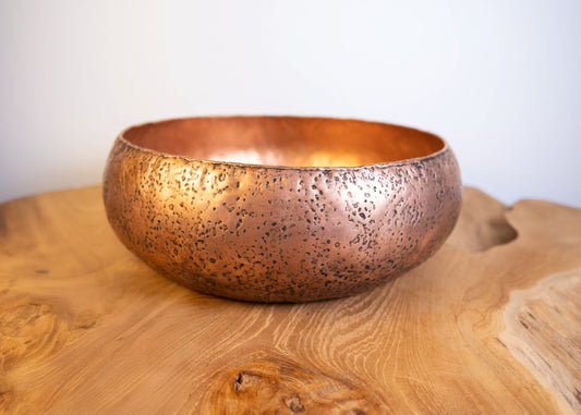 Big Sur Handcrafted Copper Textured Bowl