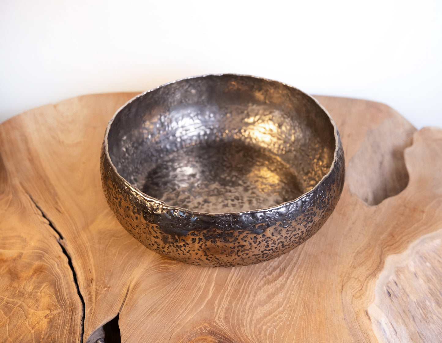 Big Sur Handcrafted Gunmetal Textured Bowl