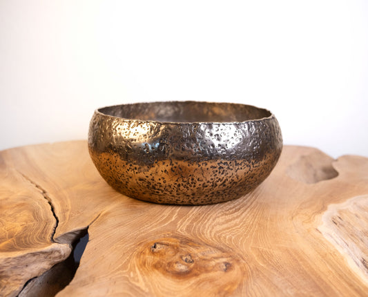 Big Sur Handcrafted Gunmetal Textured Bowl