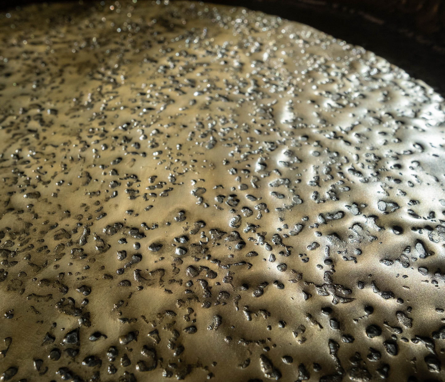 Big Sur Handcrafted Antique Brass Textured Tray