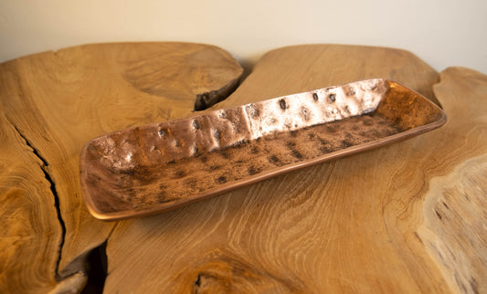 Half Moon Bay Hammered Copper Rectangular Tray