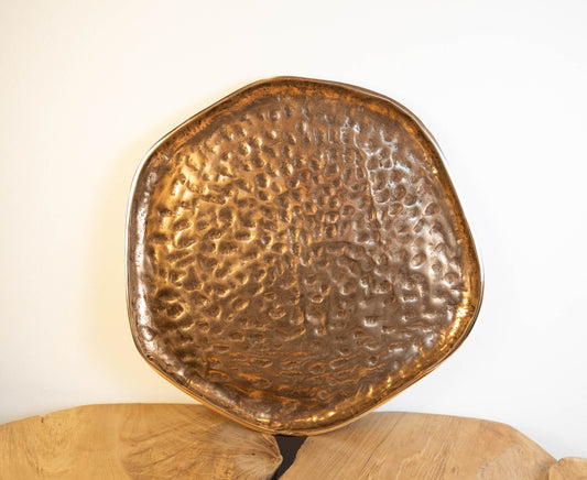 Half Moon Bay handcrafted hammered decorative tray