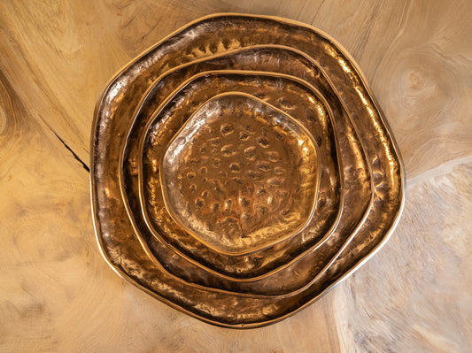 Half Moon Bay Set of Nested Hammered Metal Bowls ( Set of 4)