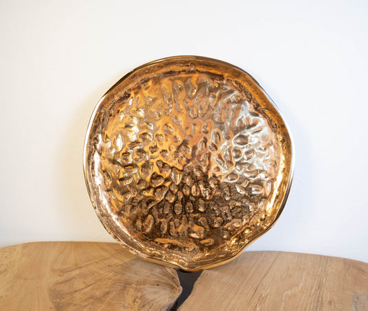Half Moon Bay Handcrafted Textured Medium Silver Plate