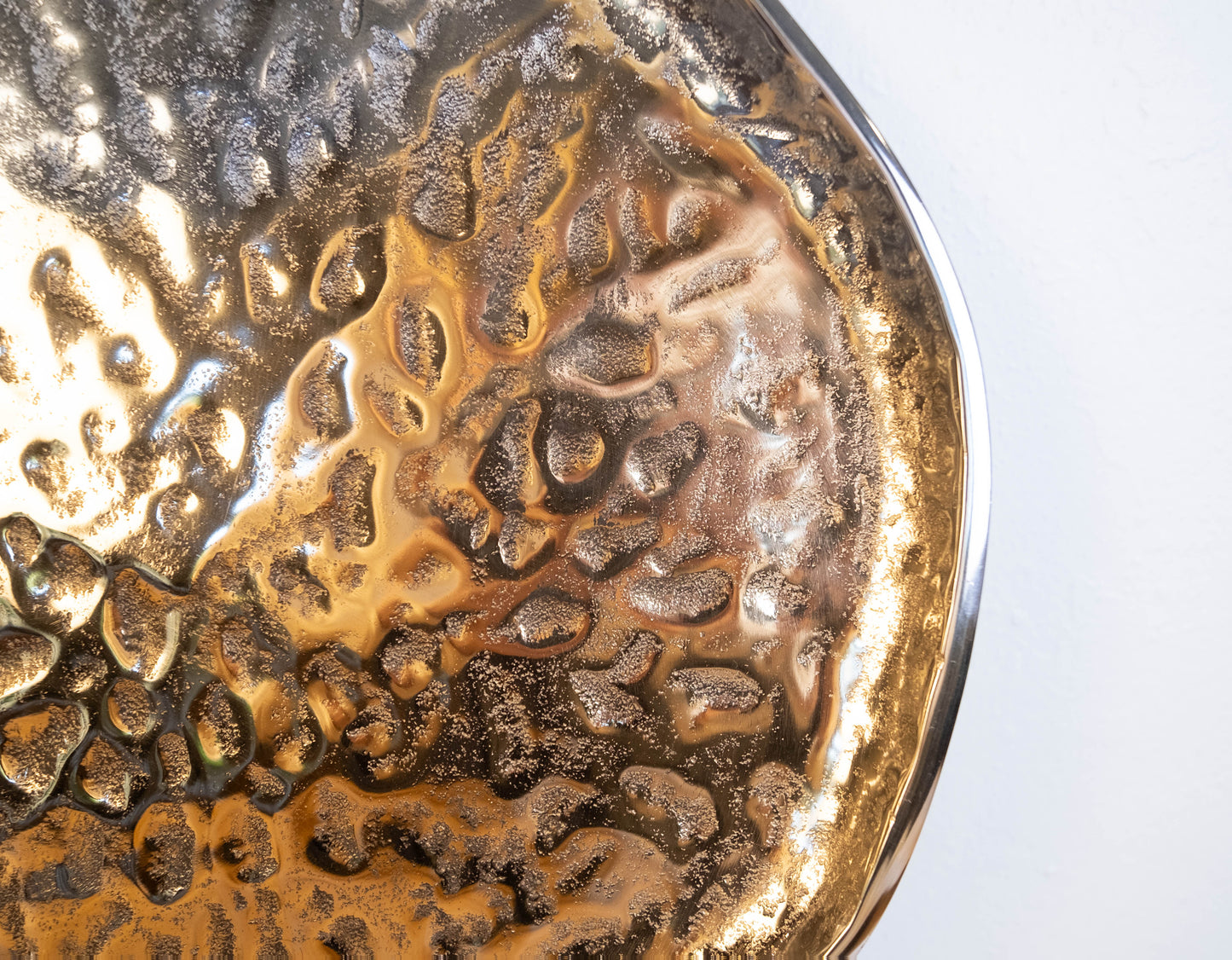 Half Moon Bay Handcrafted Textured Large Silver Plate
