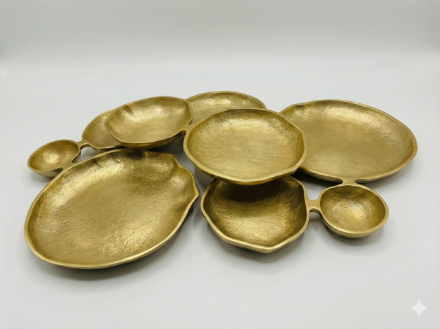 Golden Gate 9 cluster bowl Gold