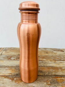 Copper water bottle with 2 cups