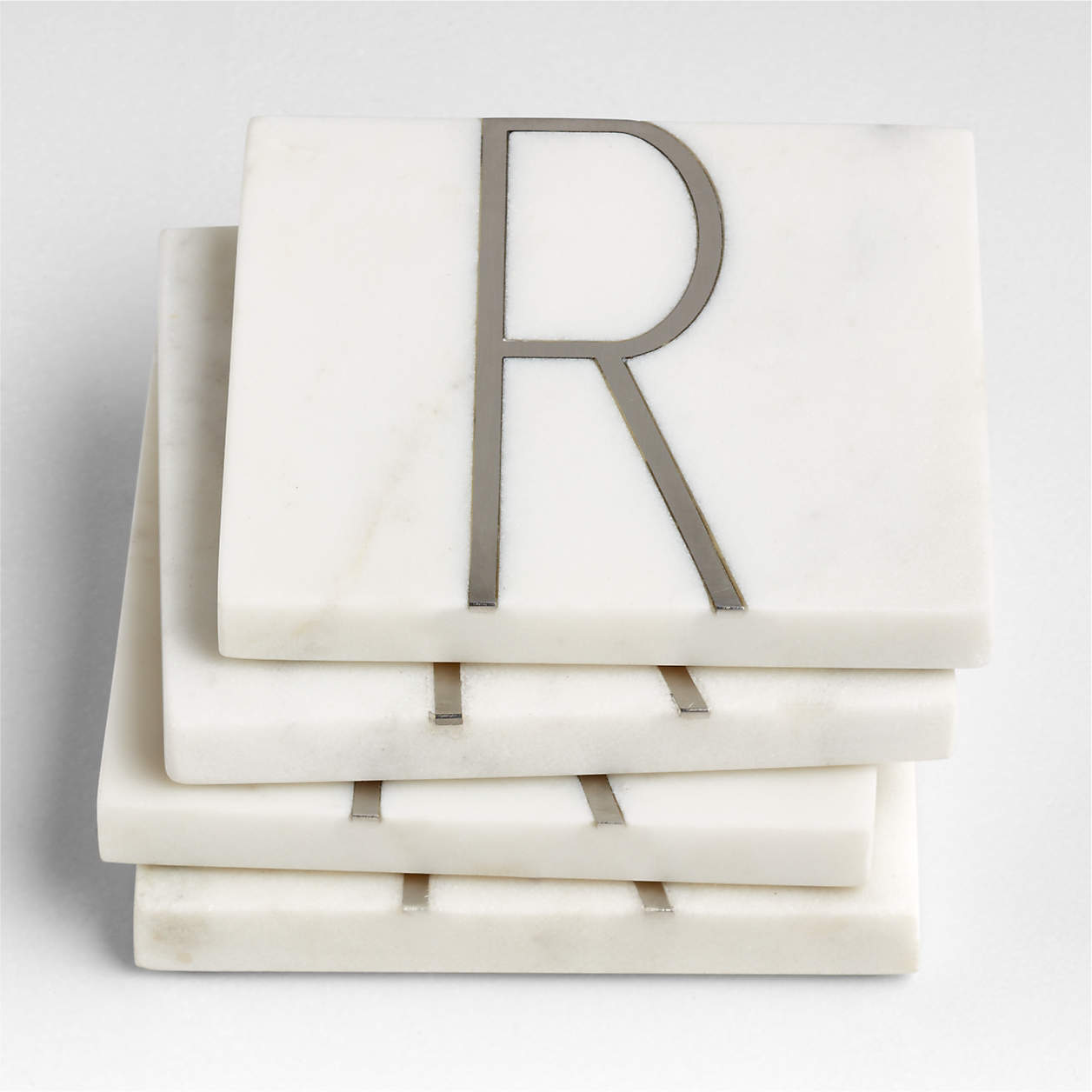 Marble Square R monogram coaster set