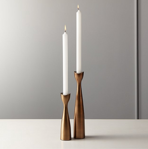 Bronze taper candle holder