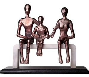 Family on park bench object