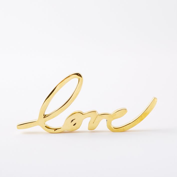 Brass object Love