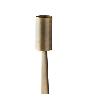 Antique brass taper candle holder