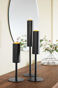 Votive candle holder in graphite