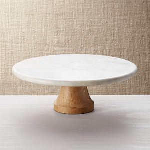 Marble Wood Cake stand